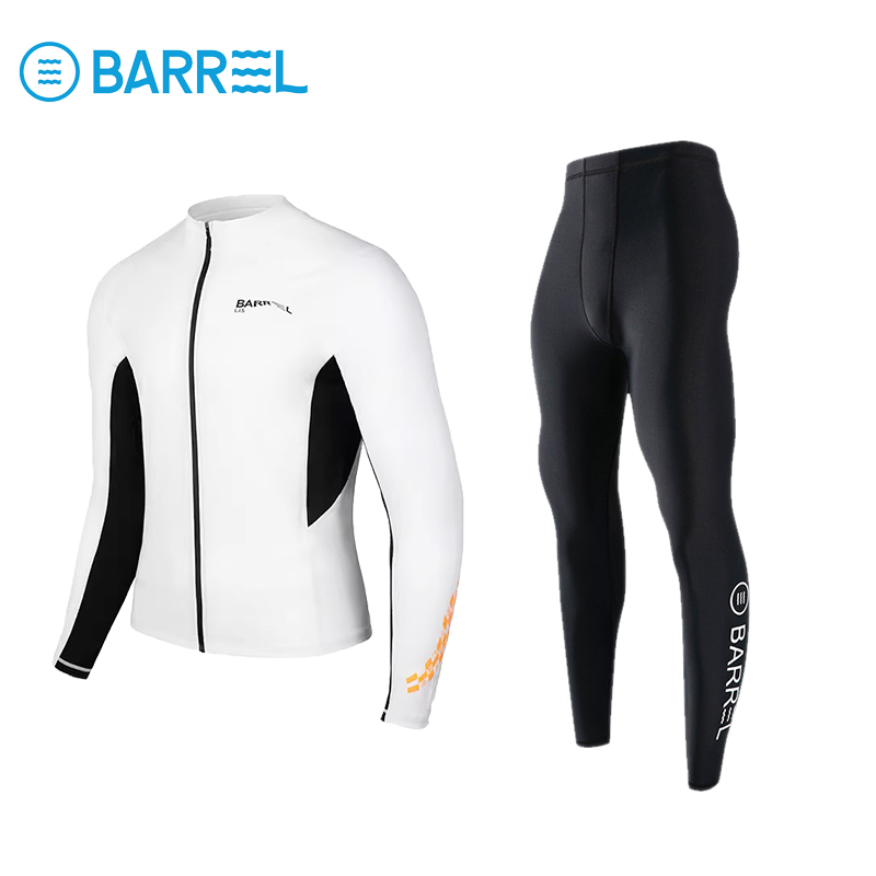 White male ivory shirt with two pairs of black pants